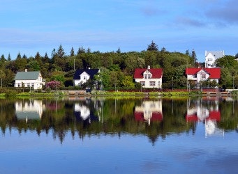 Cityscape of Reykjavik, Iceland.
