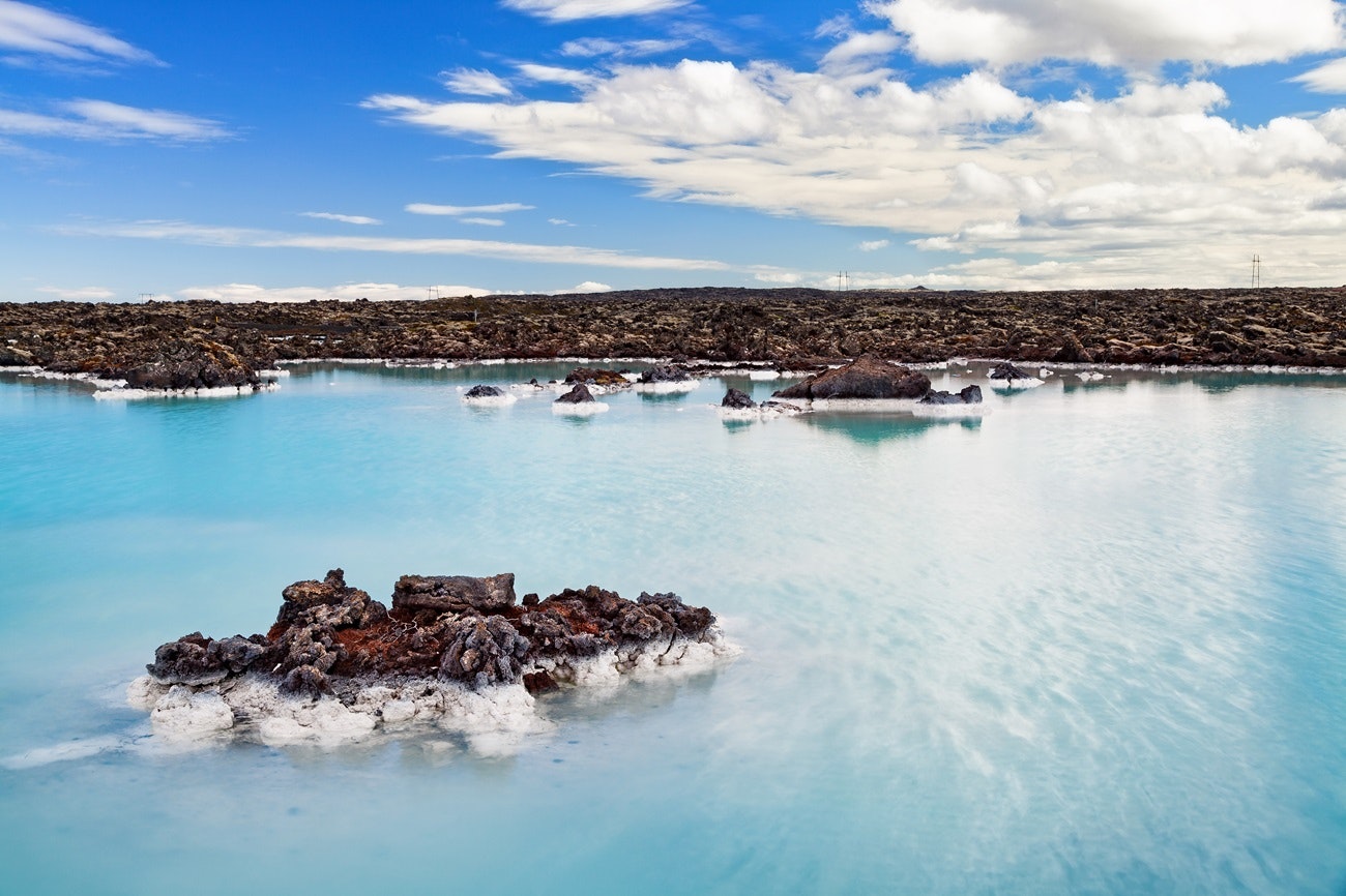 Blue Lagoon in Iceland empty 